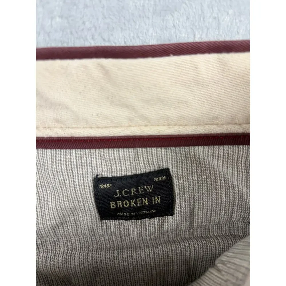J.Crew Men's Broken-In Urban Slim Burgundy Chinos –  Size 33x30